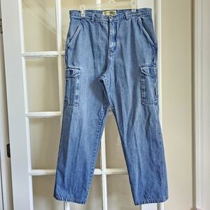 Vtg Cabelas Cargo Mens 36x30 Jeans Denim 7 Pocket Hike Hunting Workwear Outdoor